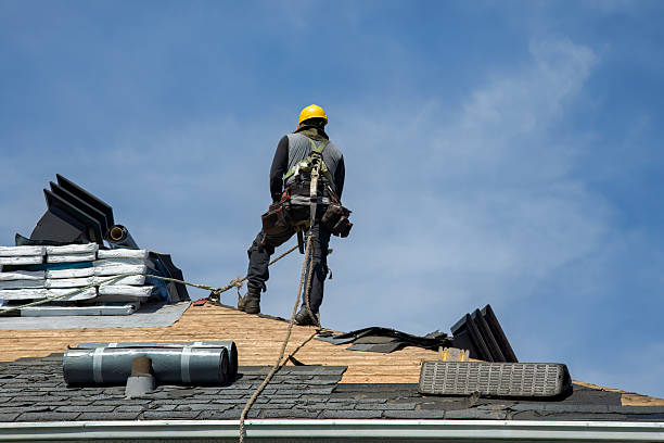 Professional Gutter Installation technician working in Louisburg, NC